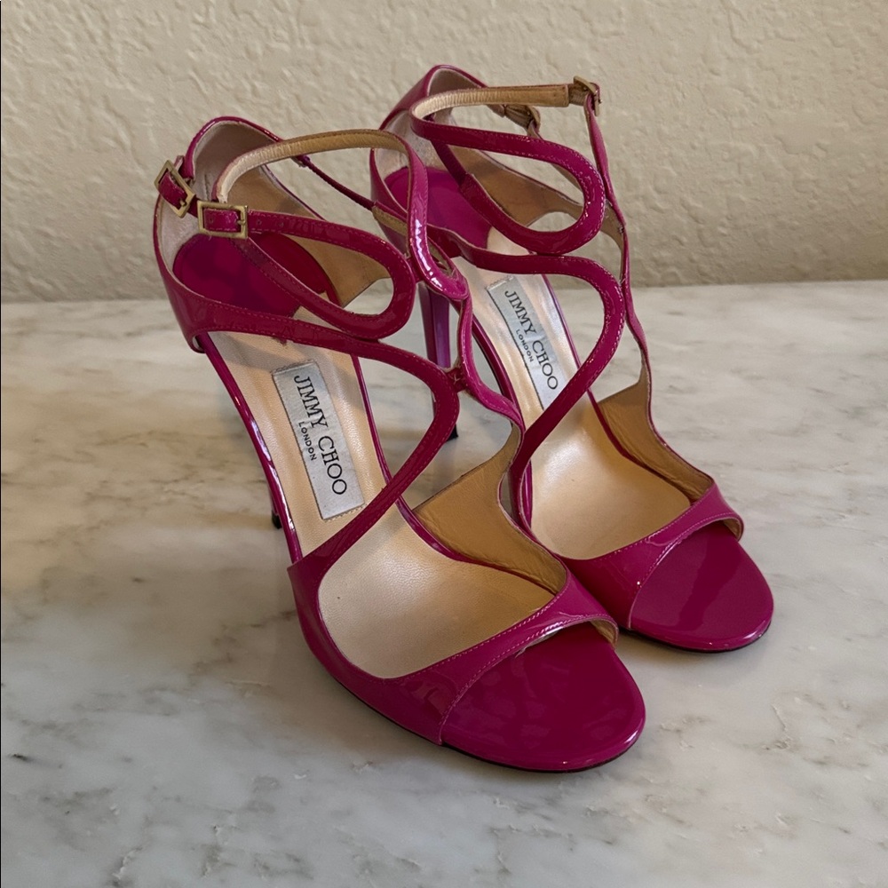 Jimmy Choo Fuchsia Strappy Sandals
